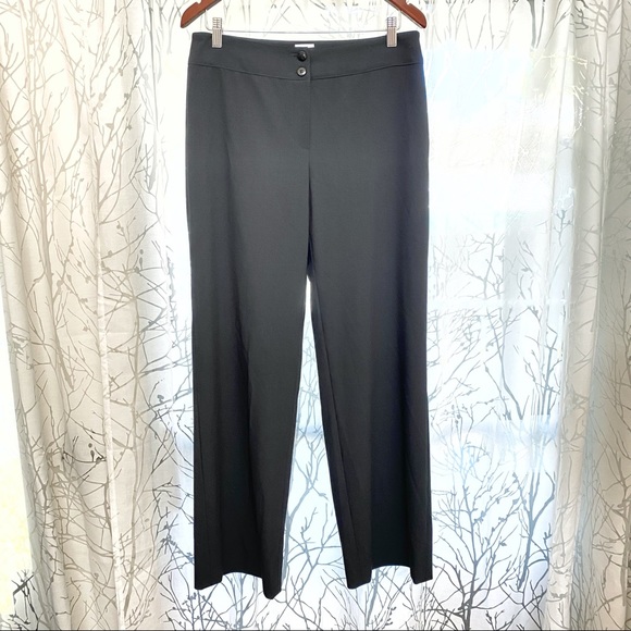 Giorgio Armani Collezioni black wide leg high rise waisted dress pants slacks - Picture 4 of 15